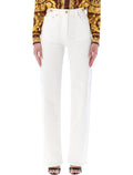 Versace Medusa 95 jeans White Cotton