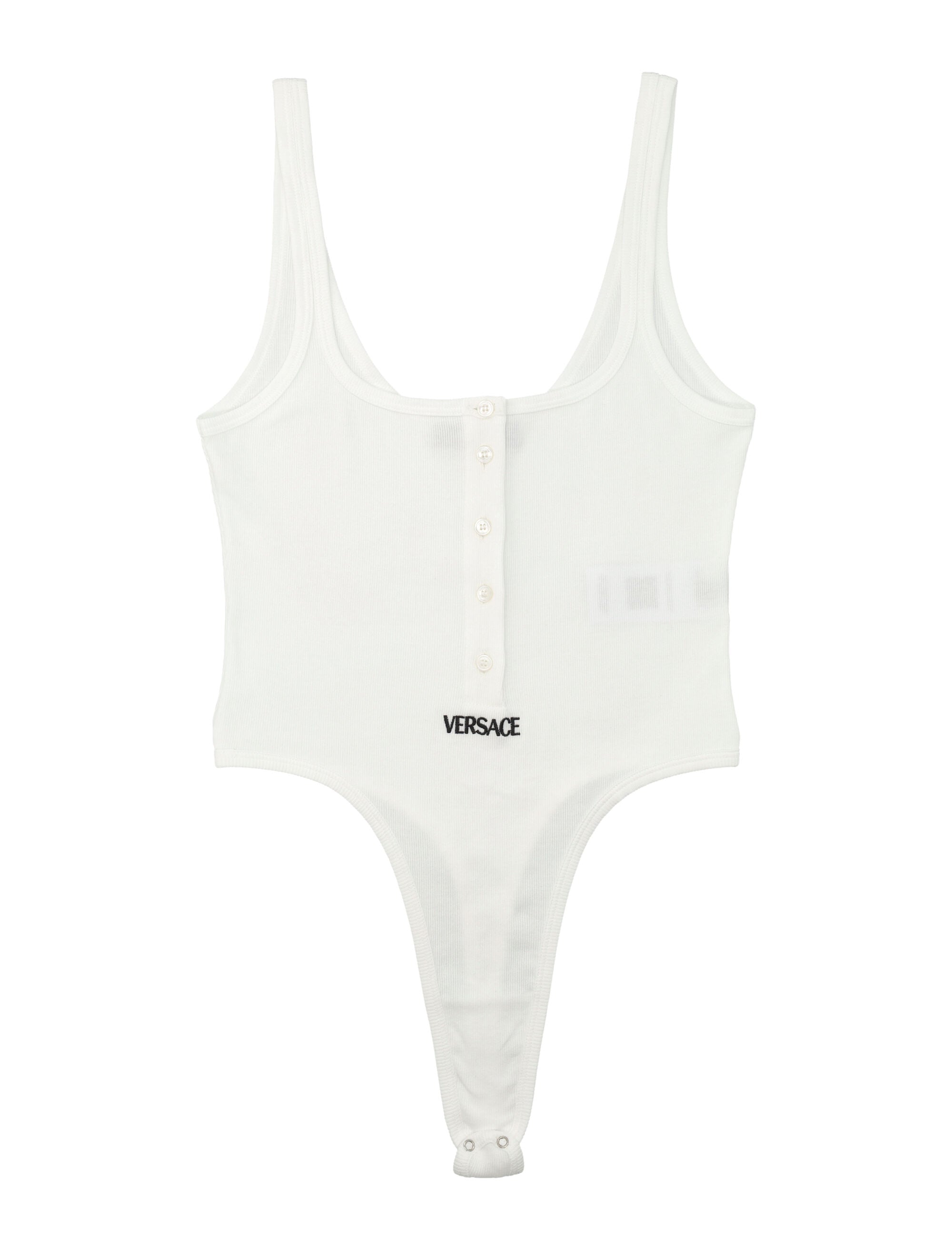 Versace ribbed cotton bodysuit White Underwear