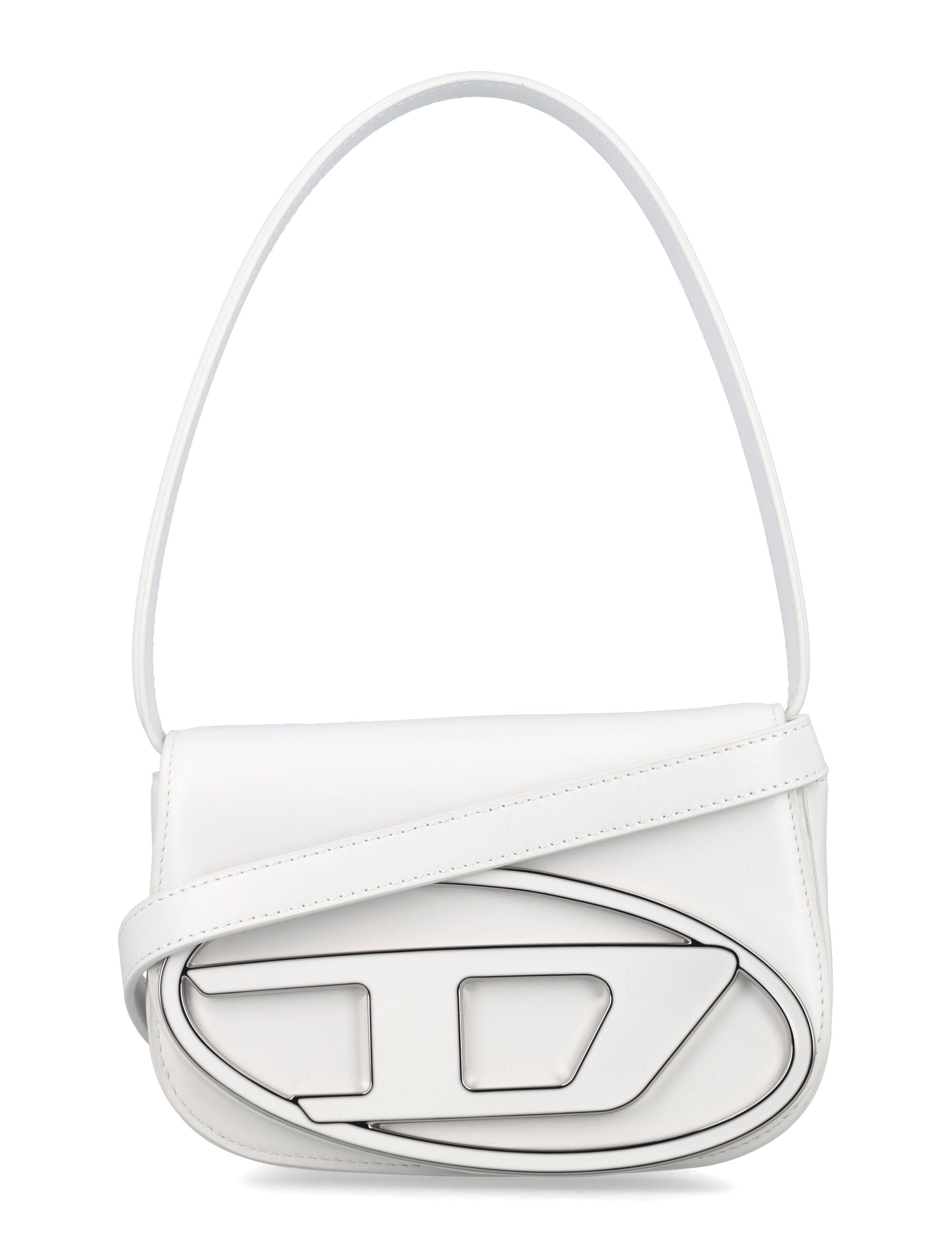 Diesel 1DR Leather Shoulder Bag White Pmu
