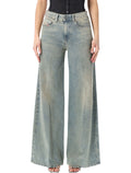Diesel 1978 D-Akemi flare jeans Dirty Denim Cotton