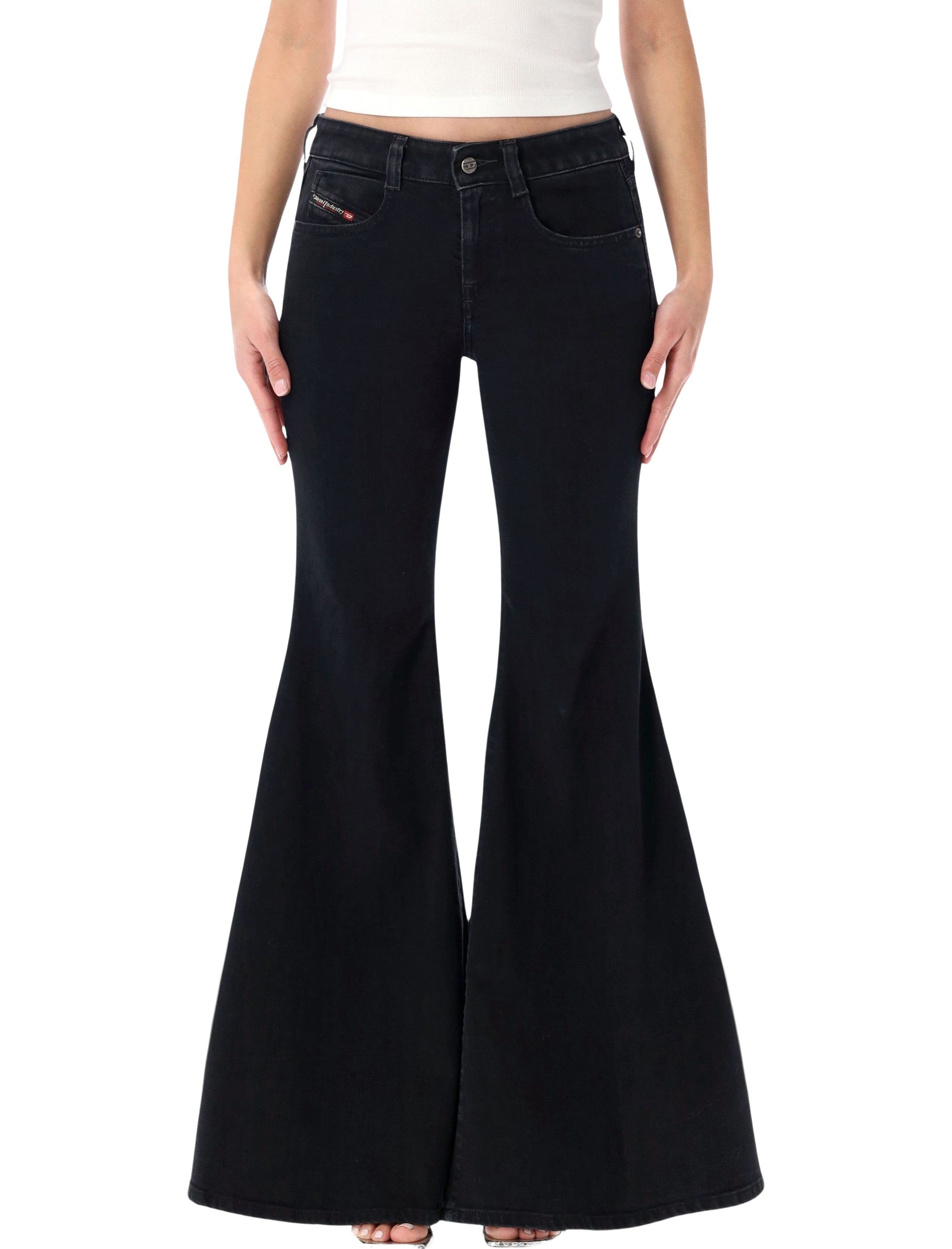 Diesel Flare jeans 1970 D-blees Black Cotton
