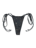 Diesel Demy-Utlt metallic adjustable bikini bottom Black Gold Polyester