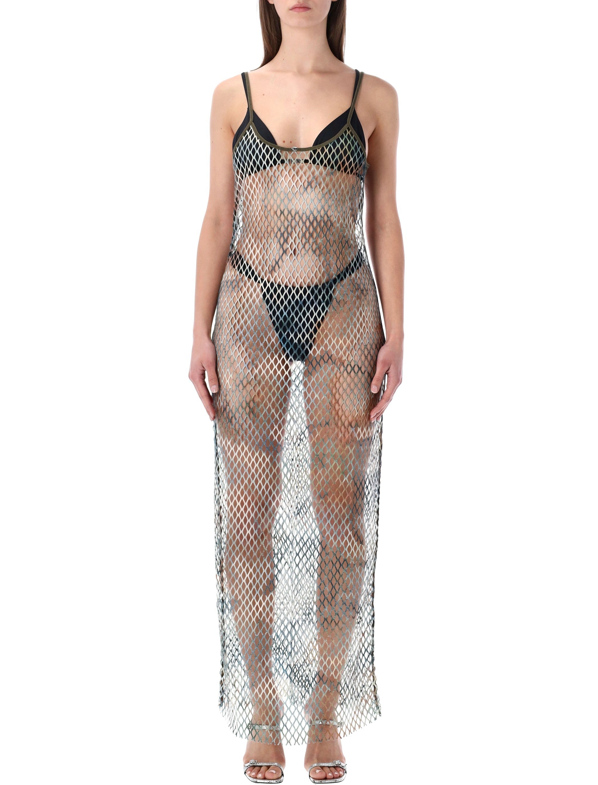 Diesel Gaya mesh beach long dress Multicolor Polyester