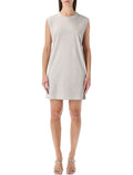 Diesel D-Emb faded cotton dress Grey Mist
