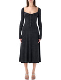 Diesel D-Ley midi dress Black Viscose