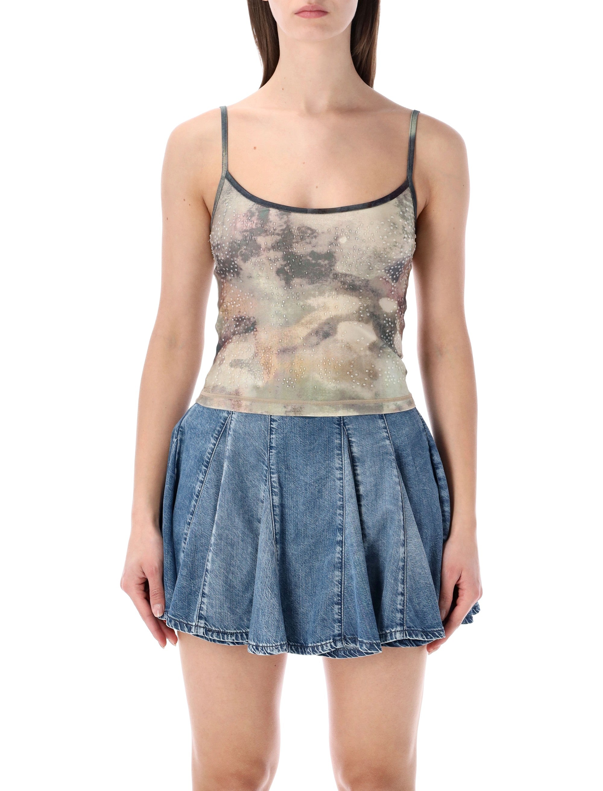 Diesel T-Iplu camou crystal top Camouflage Polyamide