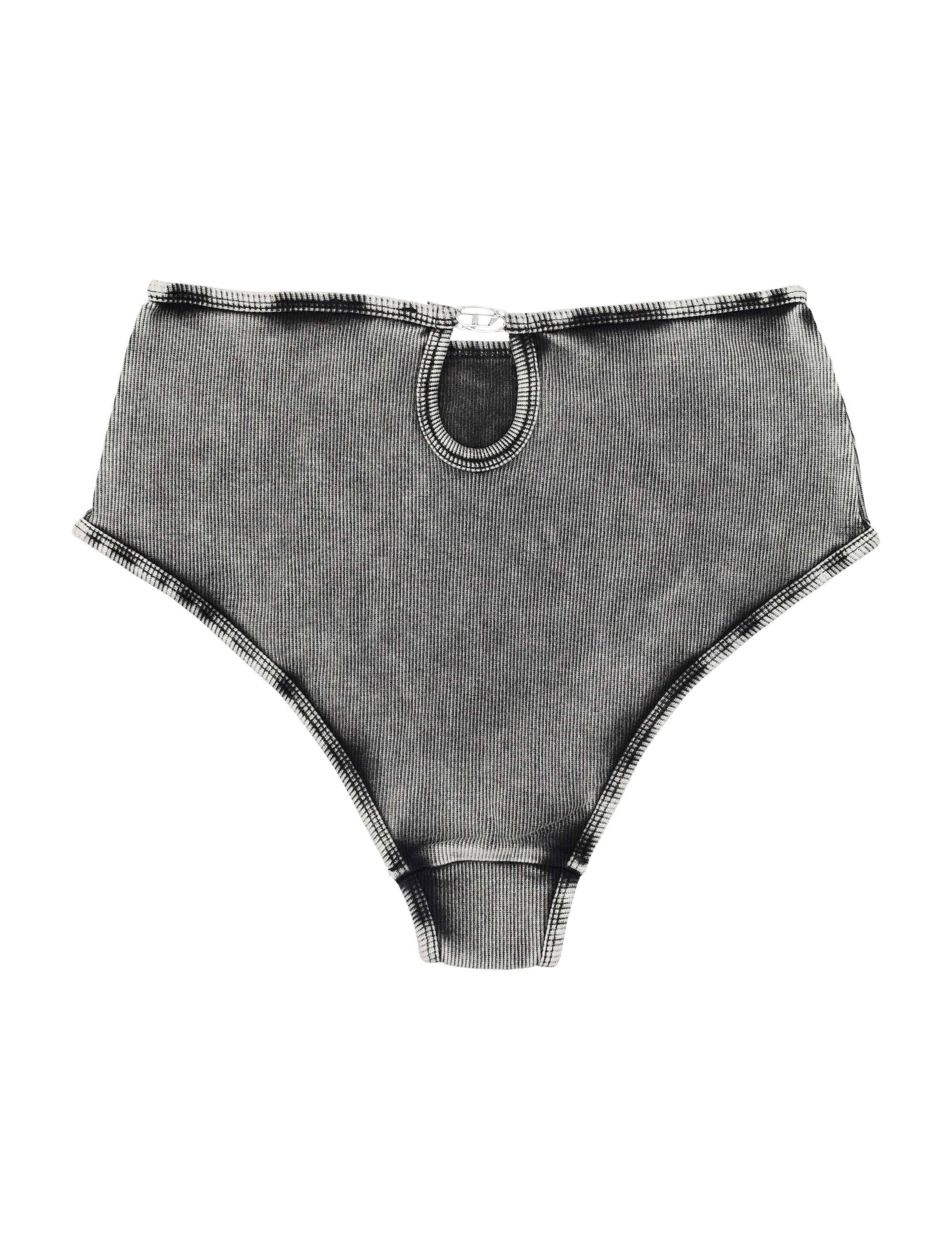 Ribbed Charli Brief Black Cotton Slip