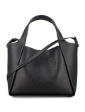 Stella McCartney Embossed Grainy Crossbody Black Polyamide Shoulder Bag