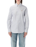 Polo Ralph Lauren slim-fit striped Oxford shirt White Heritage Royal Stripe Cotton