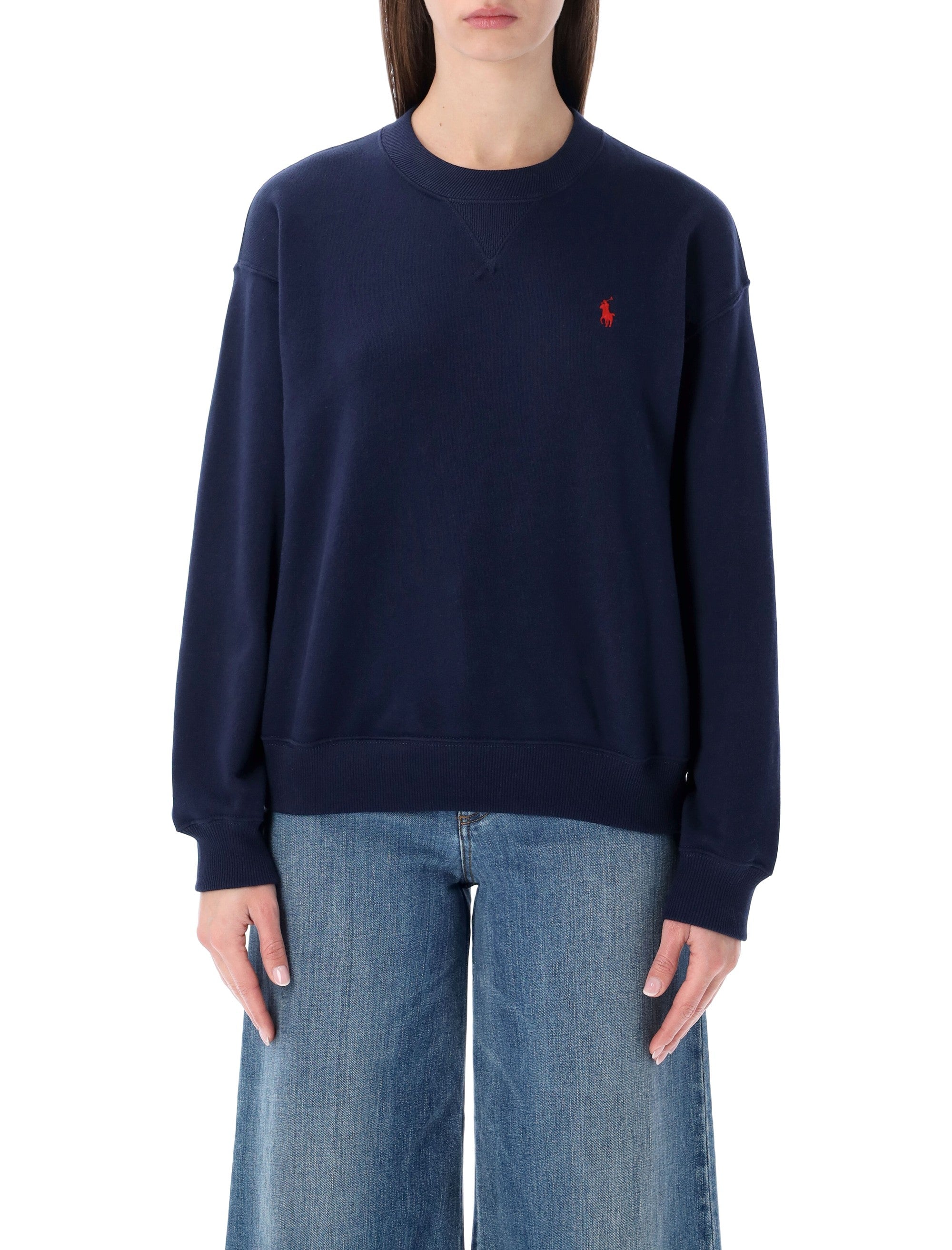 Polo Ralph Lauren cotton fleece crewneck sweatshirt Cruise Navy