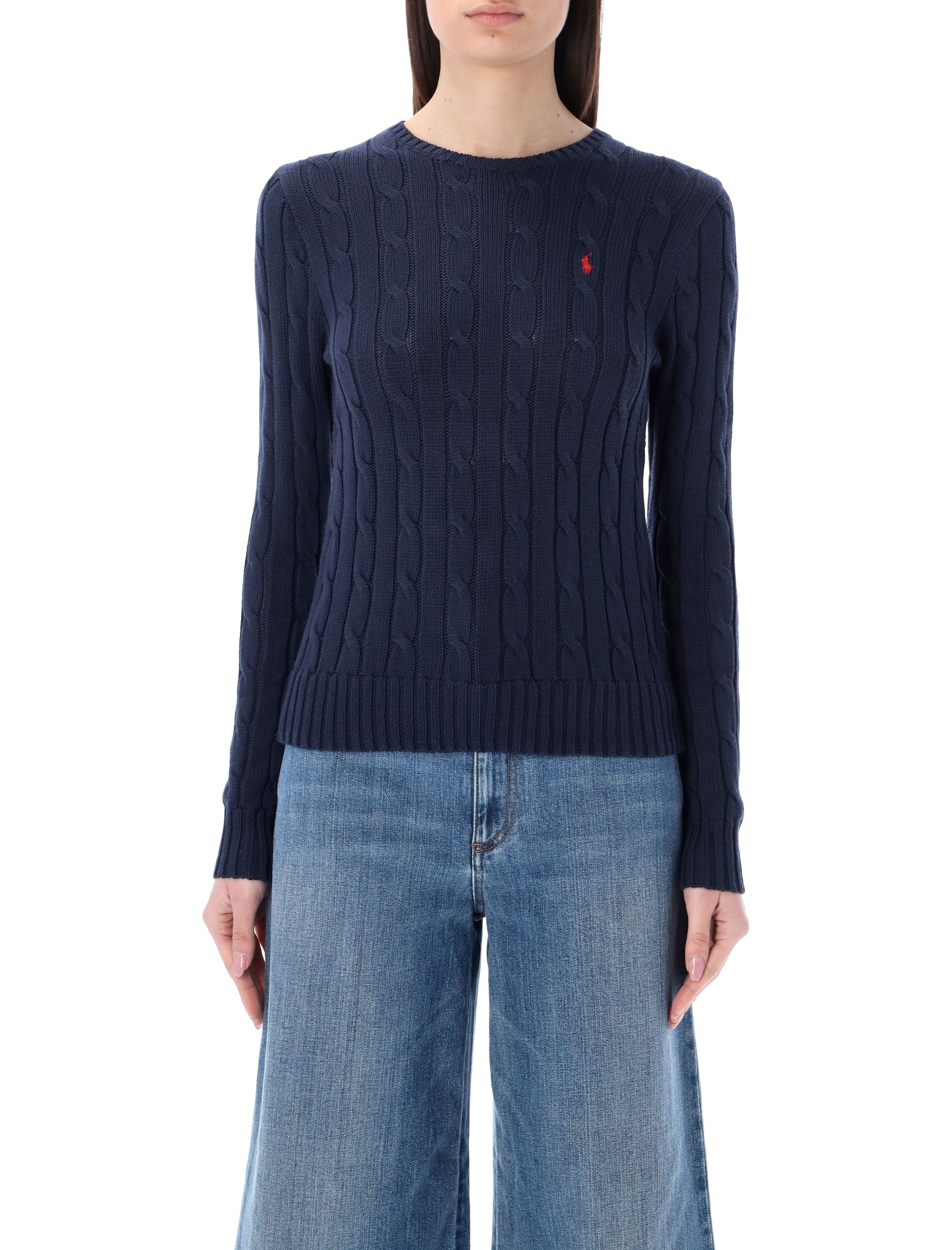 Polo Ralph Lauren touch Julianna cable-knit sweater Hunter Navy Cotton