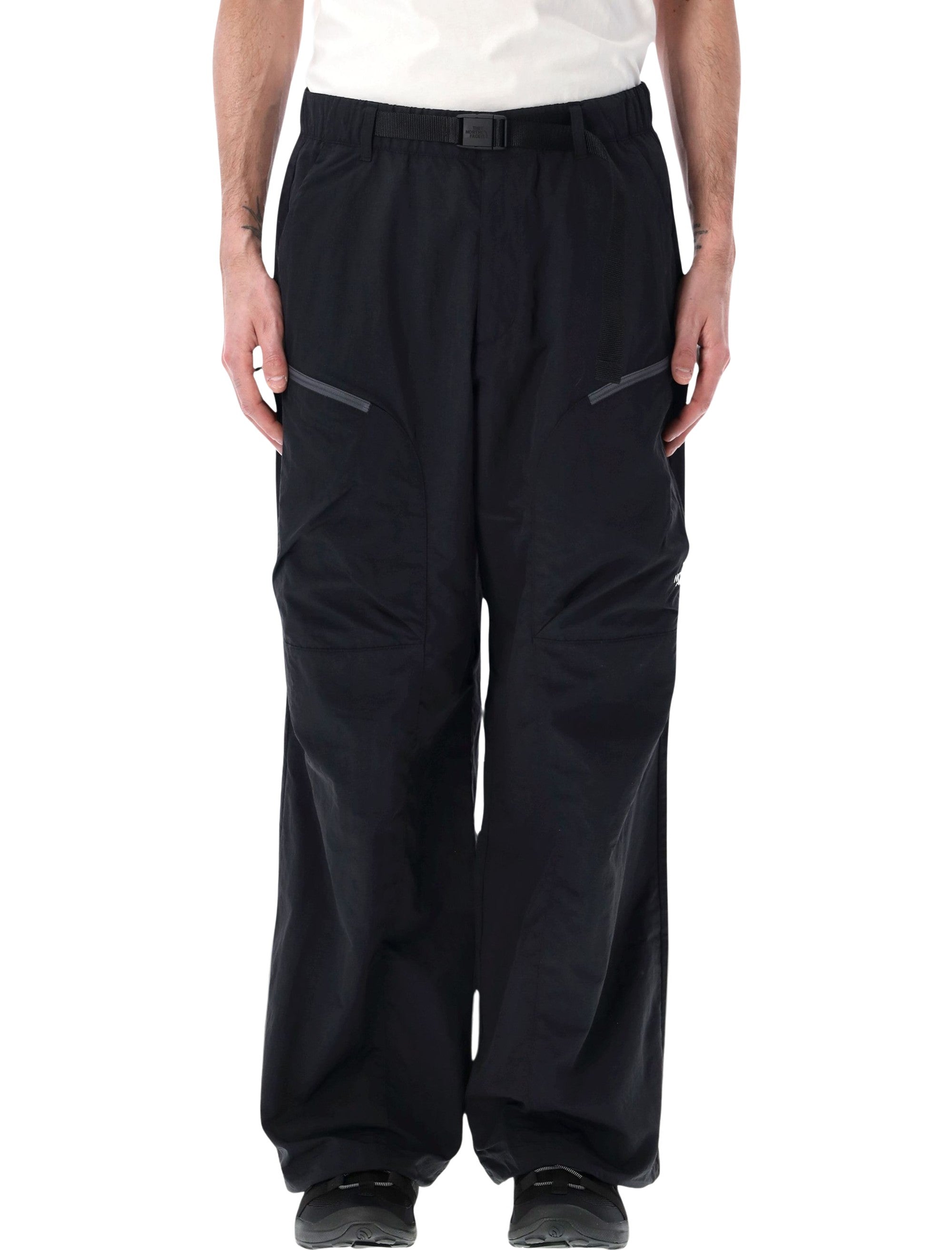 The North Face Nse Wide-Leg Pants With Belt Black Nylon