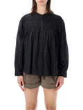 Marant Étoile Plalia cotton voile blouse Black