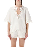 Marant Étoile Shana openwork top White Cotton