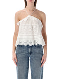 Marant Étoile Prisha lace top White Cotton