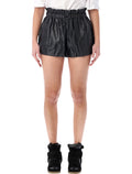 Marant Étoile Naline faux leather shorts Black Polyurethane