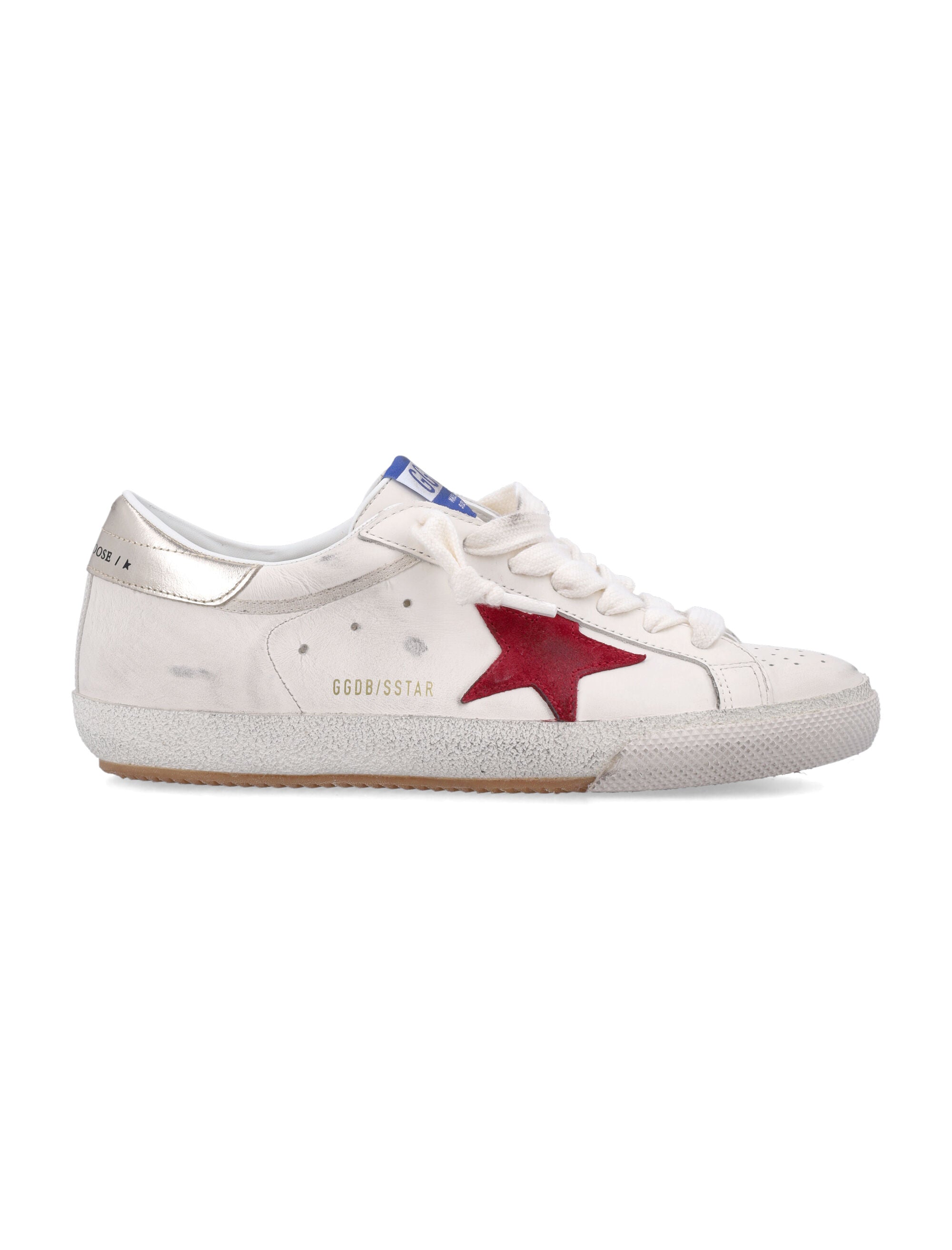 Golden Goose Super-Star leather sneakers White Red Platinum Upper
