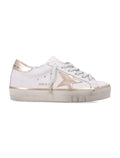 Golden Goose Hi Star white sneakers Taupe Gold Upper