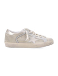 Golden Goose womans Super Star Suede Sneakers Beige Platinum Upper