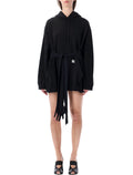 MM6 Maison Margiela hooded sweatdredd with gloves Black Cotton Lining Dress