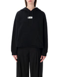 MM6 Maison Margiela cotton hooded sweatshirt Black