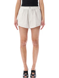 MM6 Maison Margiela striped cotton poplin shorts White