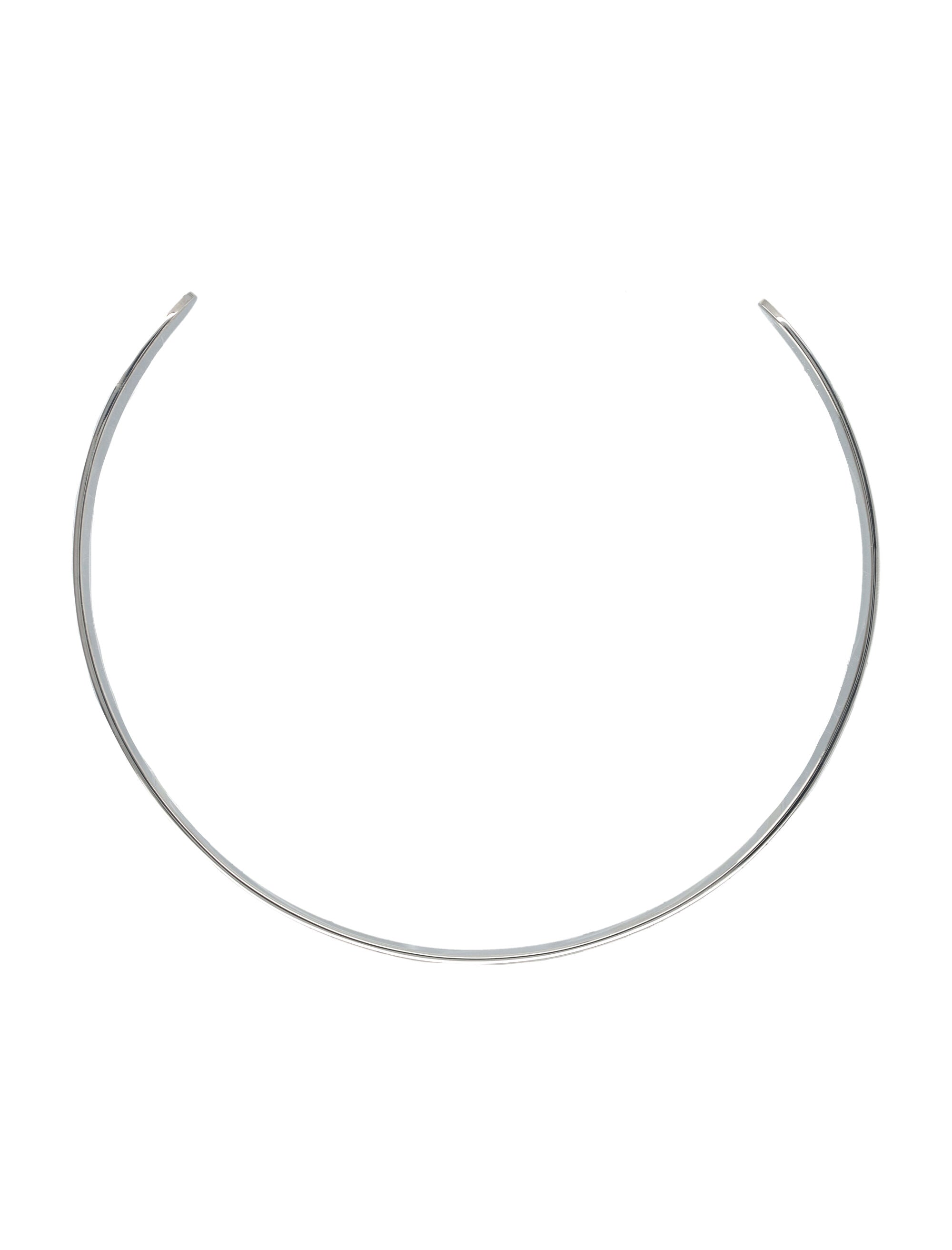 MM6 Maison Margiela logo choker Silver Brass Necklace