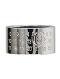 MM6 Numeric wide ring Silver Brass