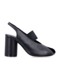 MM6 Anatomic Numeric slingback sandals Black Upper Pumps