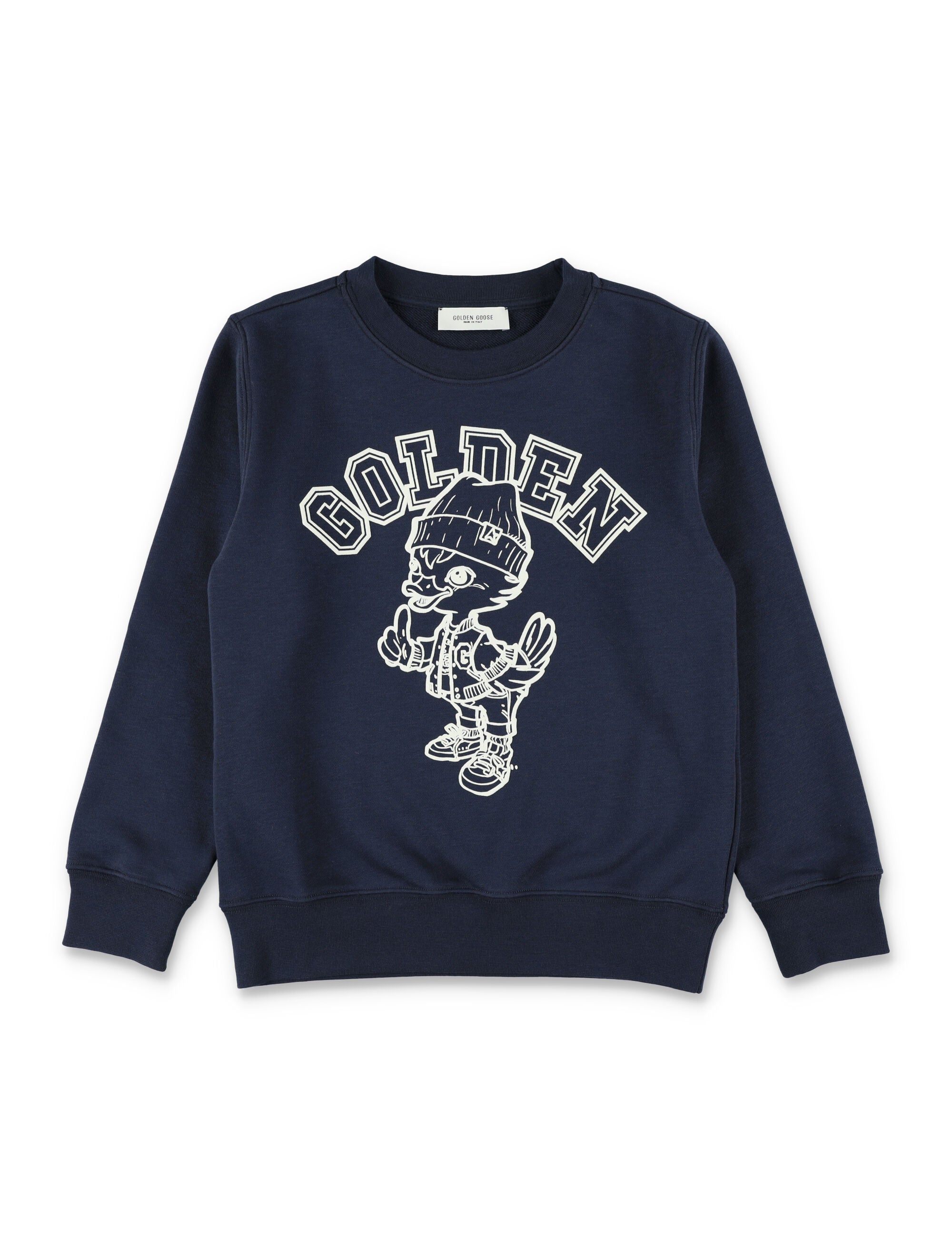 Golden Goose Kids navy Mascot sweatshirt Blue Cotton