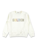 Golden Goose embroidered logo sweatshirt for kids Heritage White Cotton