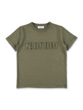 Golden Goose Kids logo T-shirt Dusty Olive Cotton