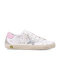 Golden Goose kids Super-Star white and pink leather sneakers White/silver Upper