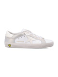 Golden Goose kids Super-Star leather and laminated suede sneakers White/platinum Upper