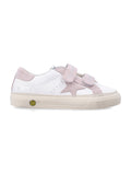 Golden Goose Kids May School white and pink sneaker White/pink Upper