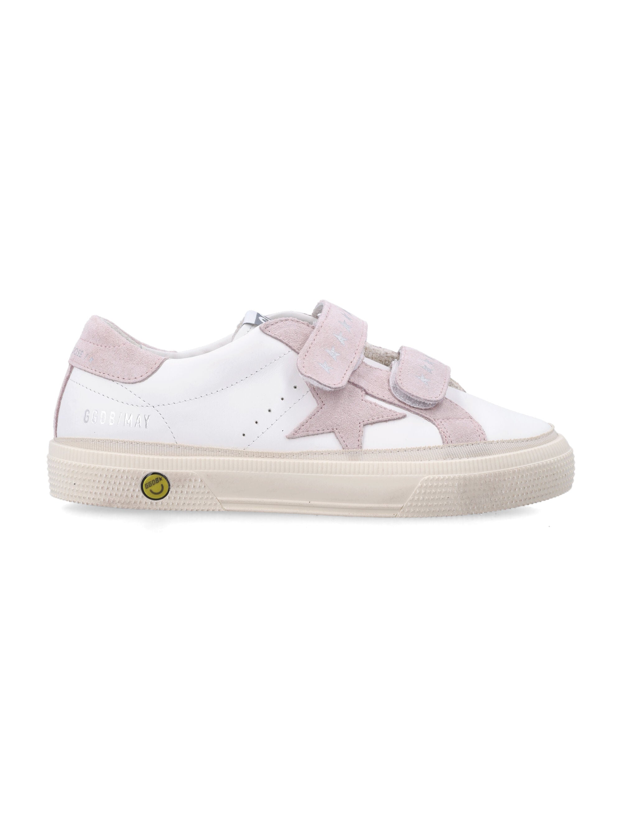 Golden Goose Kids May School white and pink sneaker White/pink Upper
