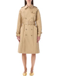 A.P.C. Greta trench coat in beige waterproof gabardine Cotton