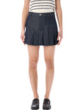 A.P.C. pleated denim mini skirt Indigo Cotton