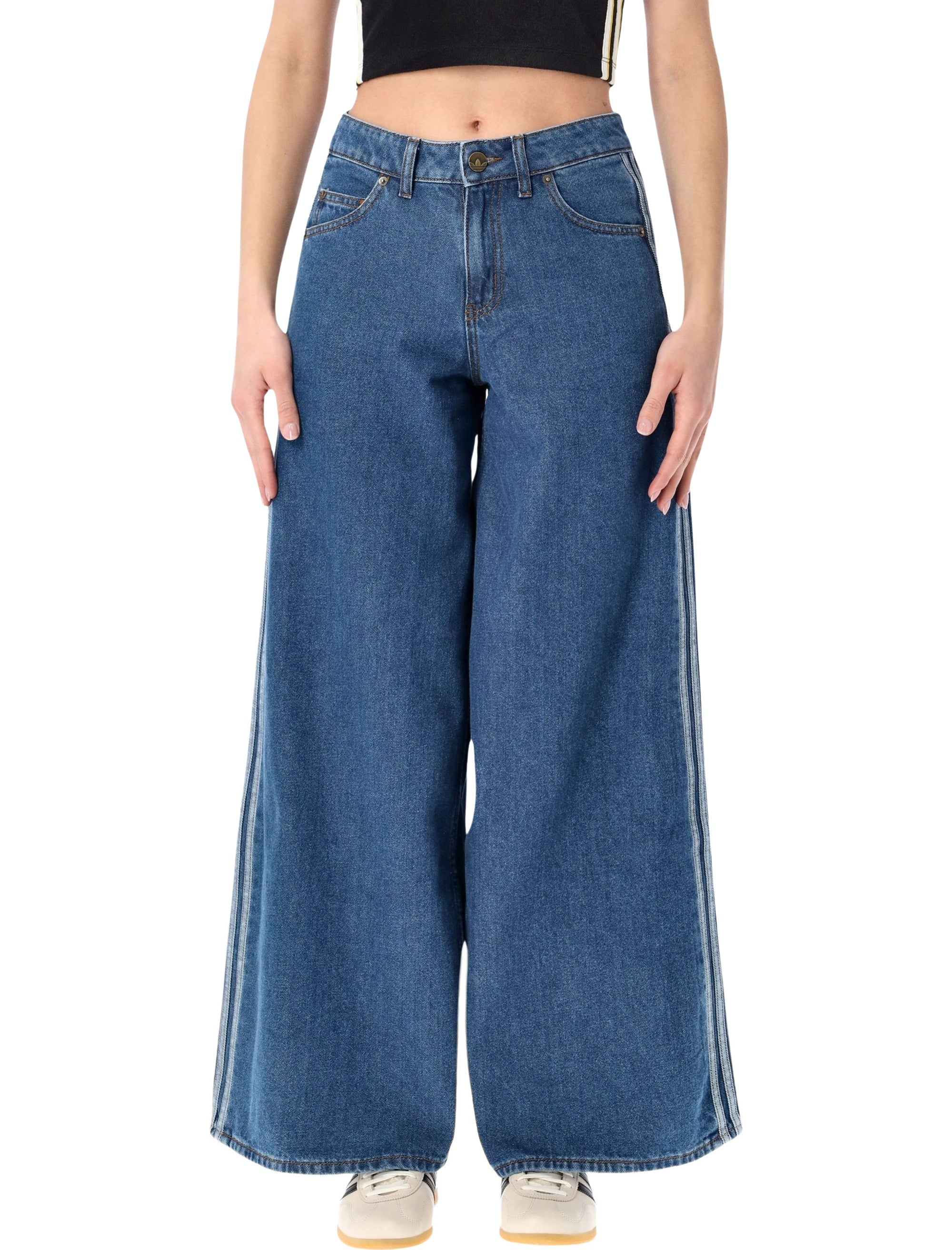 Adidas Originals Firebird Adilenium denim track pant Mid Vintage Blue Cotton Jean