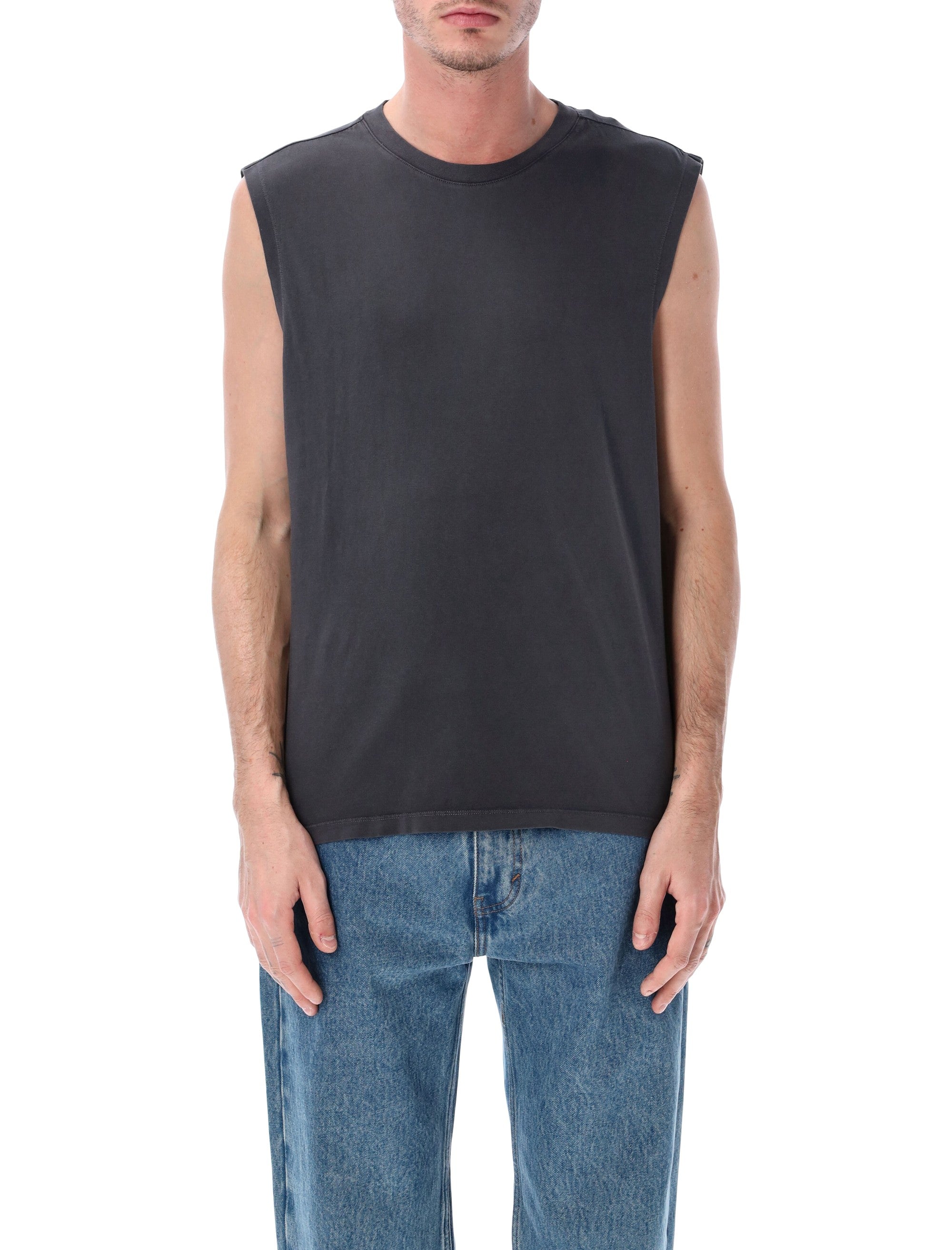 Levis Sleeveless Cotton T-Shirt Black Wash Tank