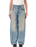 Levis Super Baggy Barrel jeans Off Roading Trucker Dirty Blue Cotton