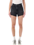 Levis Ribcage denim shorts Shrink Up Black Cotton