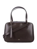 A.P.C. Virginie Leather Box Bag Tonka Cow Shoulder
