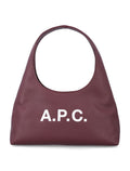 A.P.C. Baby Ninon shoulder bag burgundy Aubergine Polyurethane