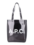 A.P.C. Lou glossy PVC tote bag Anthracite Thermoplastic Polyurethane