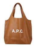 A.P.C. Ninon tote bag with logo Camel Polyurethane