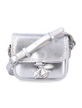 Bonpoint Girls Lani Silver Leather Bag Argent Cowhide Shoulder