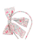 Bonpoint Jin Liberty cotton bow headband Raspberry Flowers