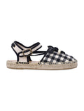 Bonpoint Evila gingham espadrilles Vichy Noir Upper Sandal