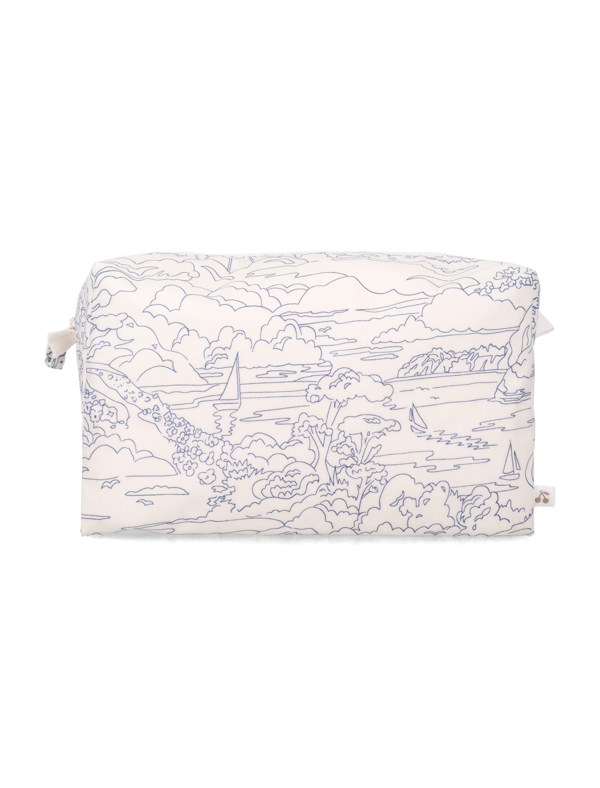 Bonpoint blue quilted liberty cotton pouch Print Ink Organic
